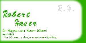 robert haser business card